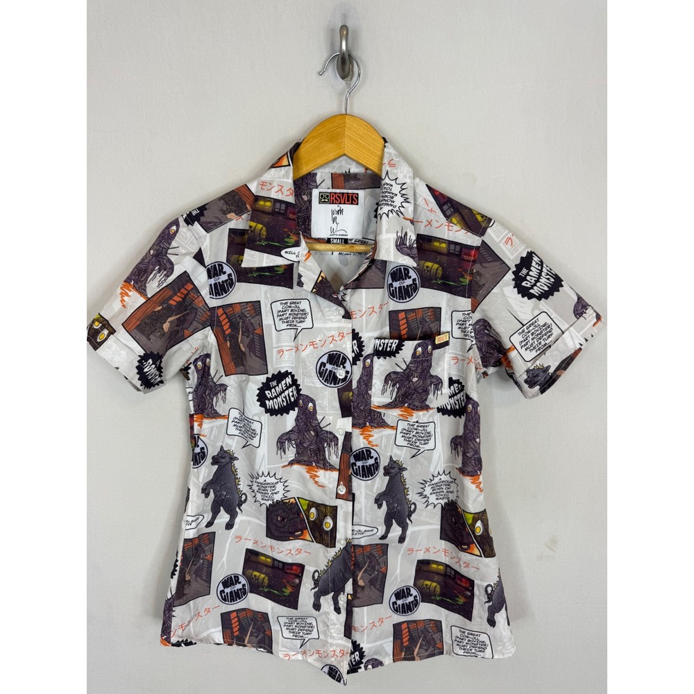 RSVLTS Justin Warner War of Giants Ramen Monster Kunuflex Shirt Womens Small